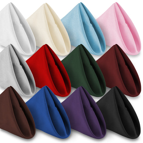 12 Dozen 20-in Large Polyester Cloth Table Napkins (144 pcs)